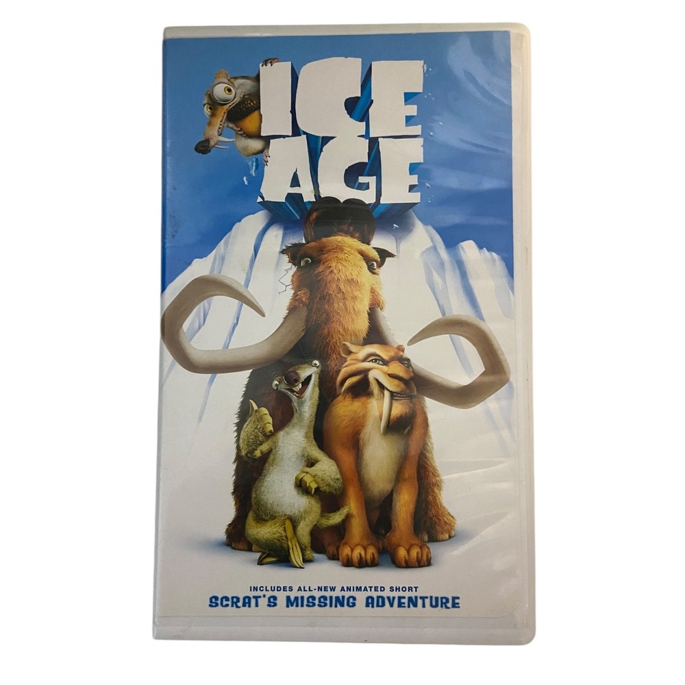 Ice Age VHS Tape Movie 2002 Animated Family Film Scrats‎ Missing Adventure